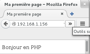 bonjour en PHP