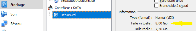 VirtualBox : augmenter la taille d'un disque