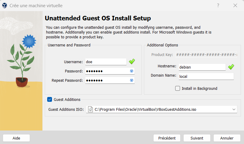 VirtualBox : nouvelle machine virtuelle