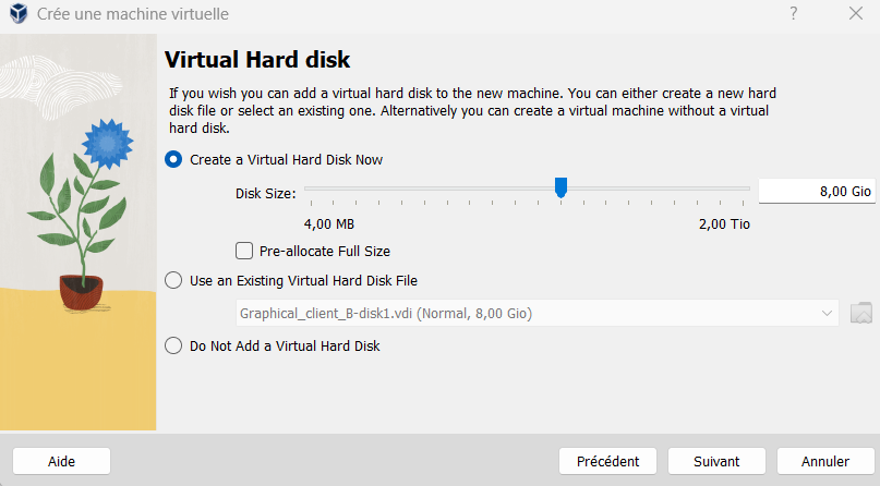 VirtualBox : nouvelle machine virtuelle